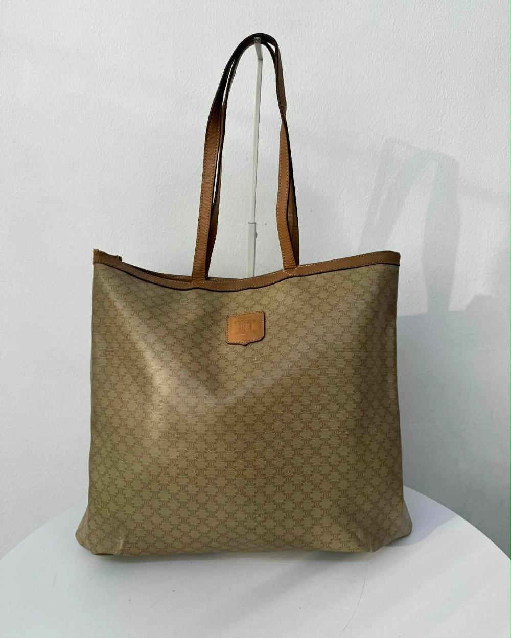 Celine vintage macadam pattern tote bag 3