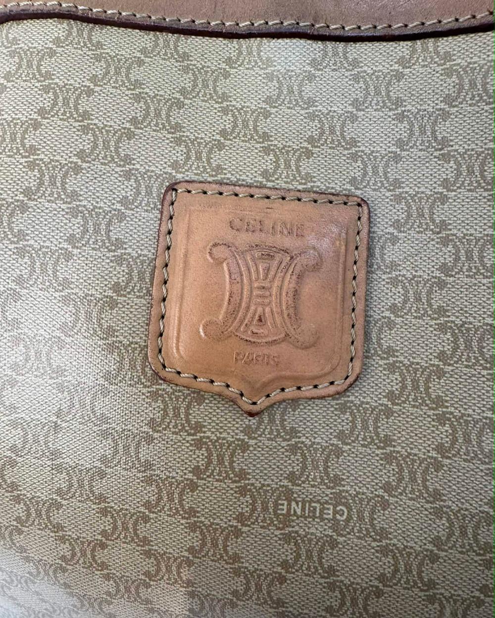 Celine vintage macadam pattern tote bag 10