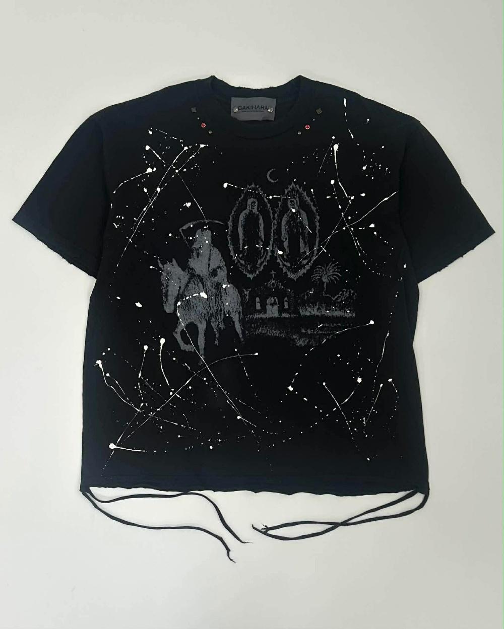 Gakihara graphic paint splatter t-shirt 3