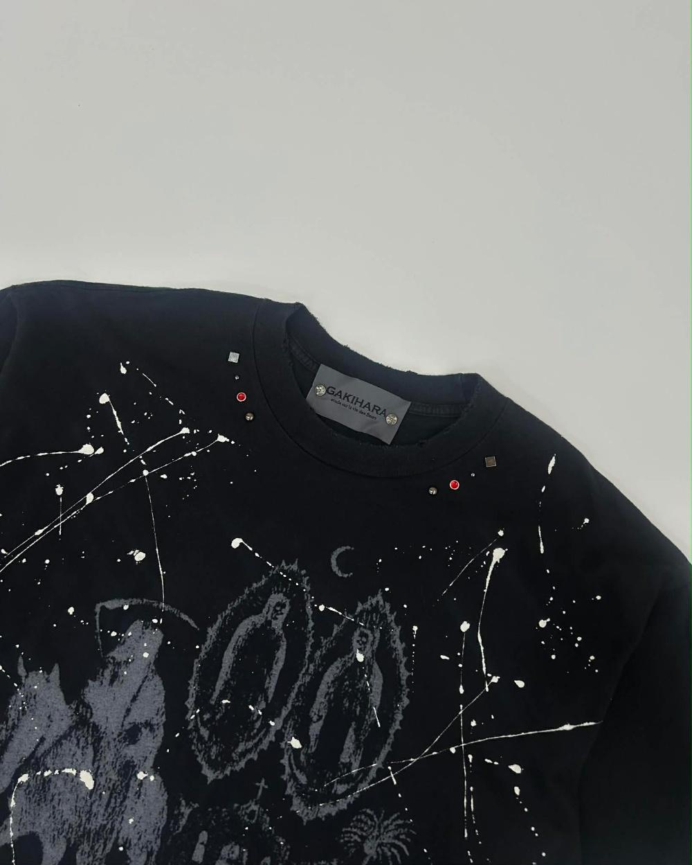 Gakihara graphic paint splatter t-shirt 6
