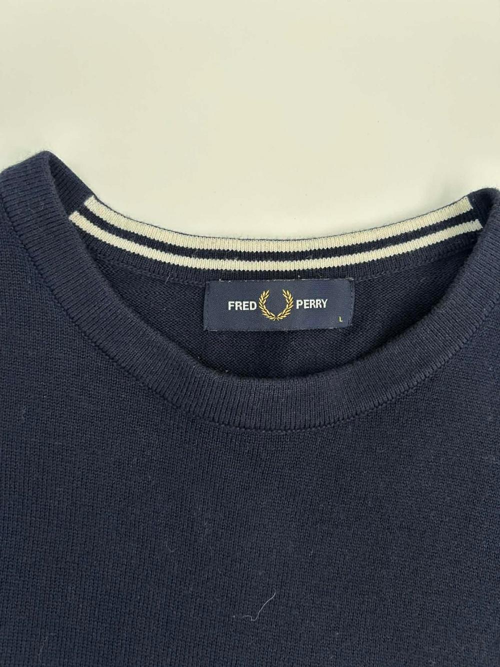 [L] Fred Perry merino wool crewneck knit 4