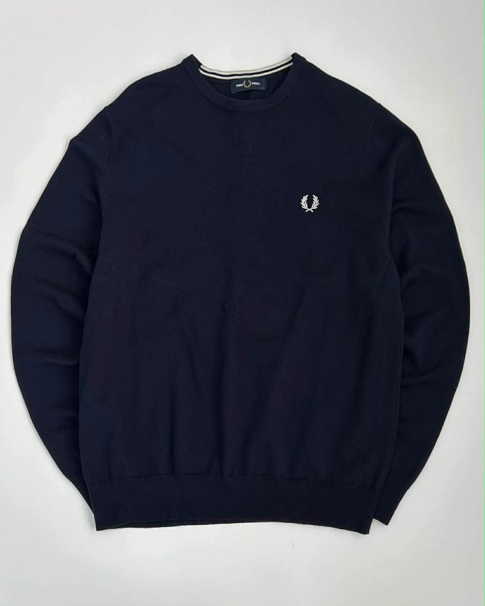 [L] Fred Perry merino wool crewneck knit 3