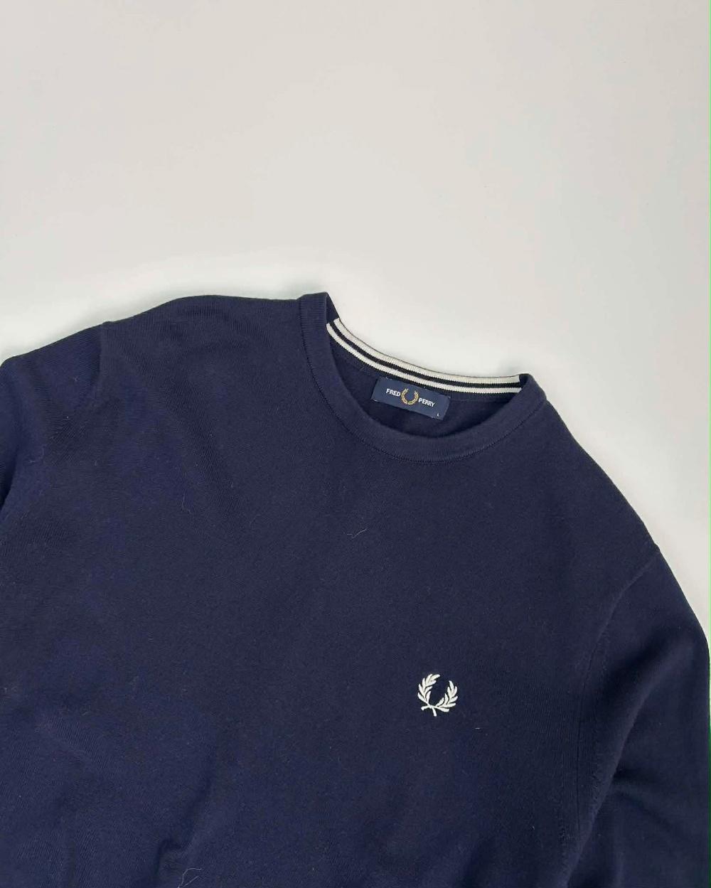 [L] Fred Perry merino wool crewneck knit 7