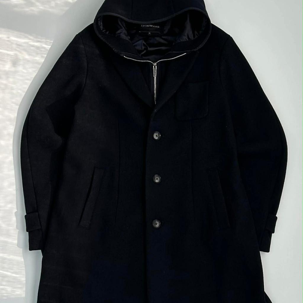 [50] Emporio Armani hooded layered coat 2