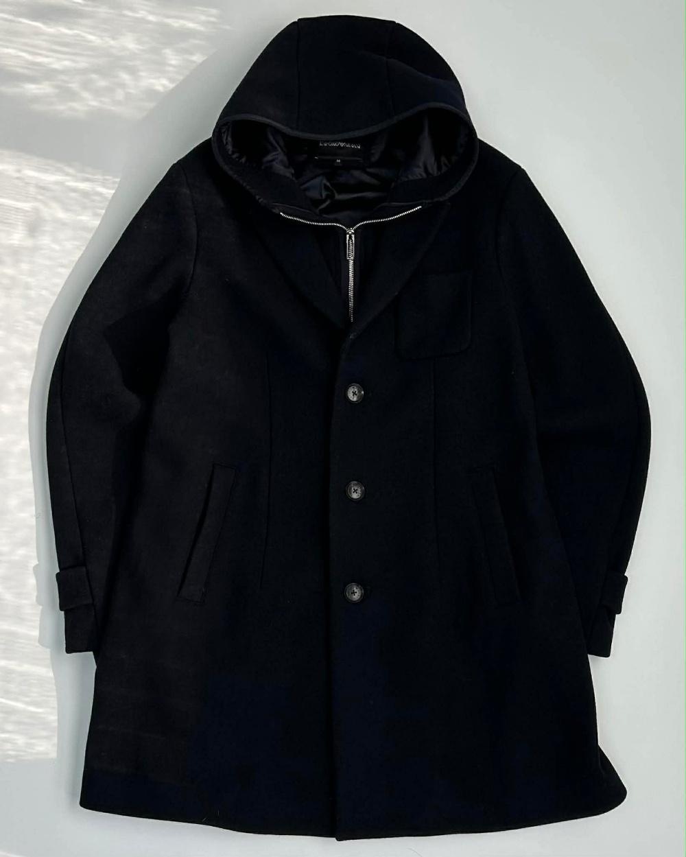 [50] Emporio Armani hooded layered coat 3