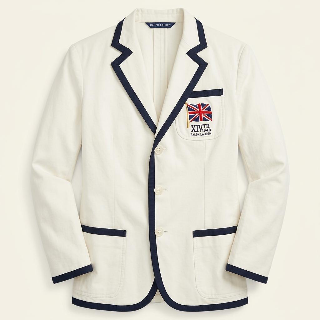 [2] Ralph Lauren crest piping blazer 1