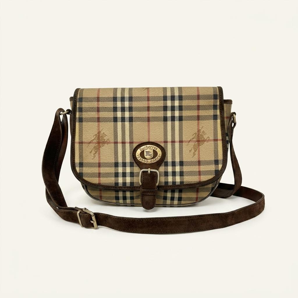 Burberry nova check flap crossbody bag 1