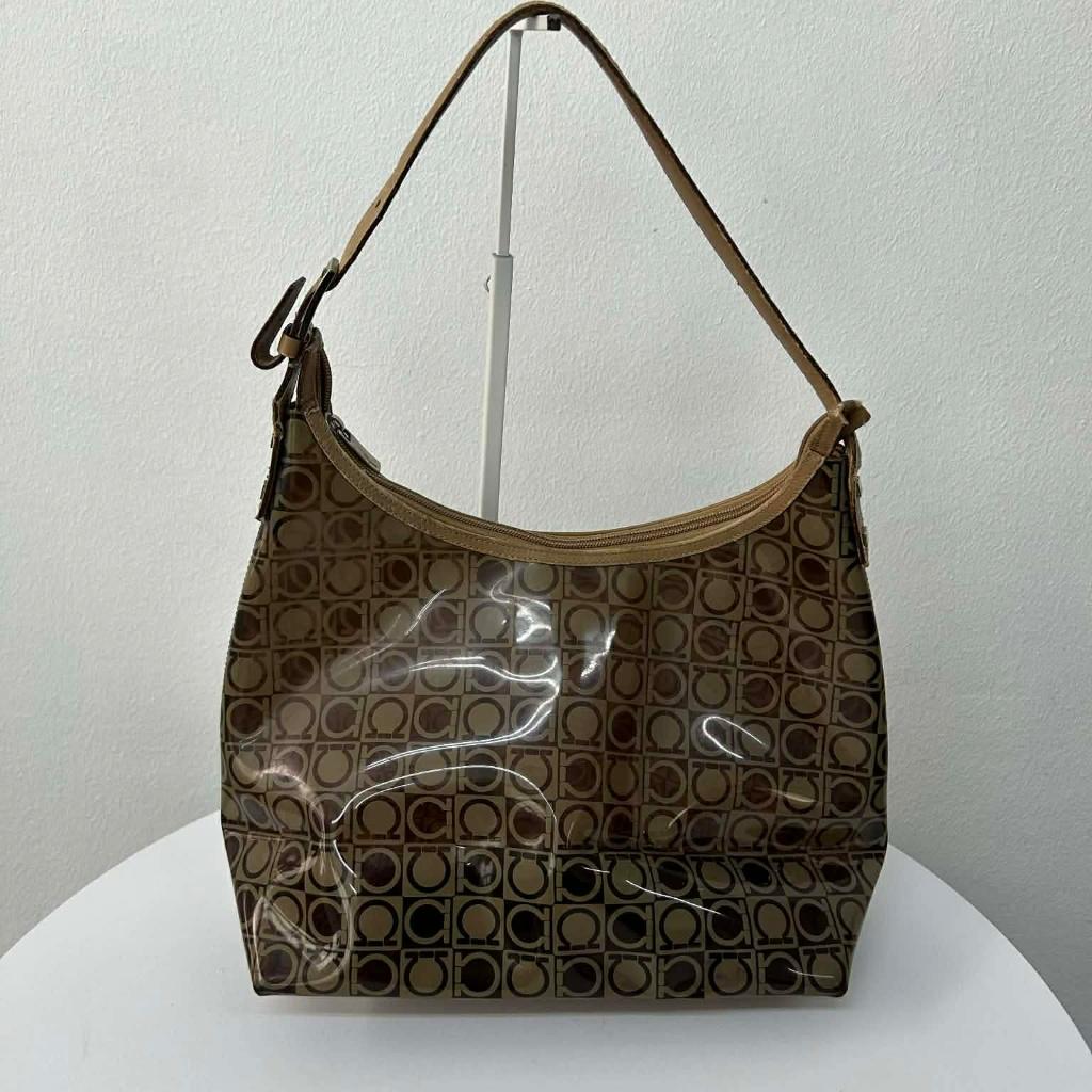Salvatore Ferragamo Gancini PVC shoulder bag 2