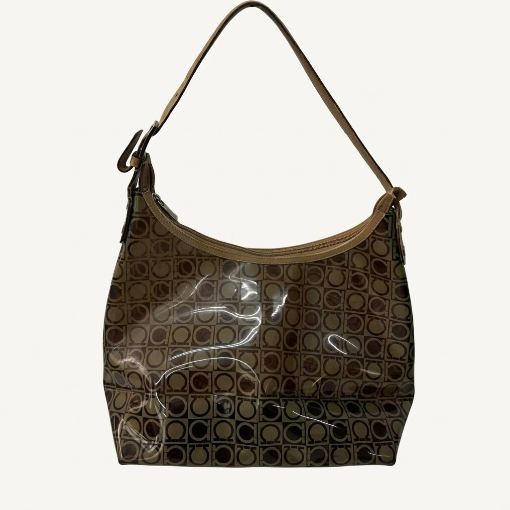 Salvatore Ferragamo Gancini PVC shoulder bag 1