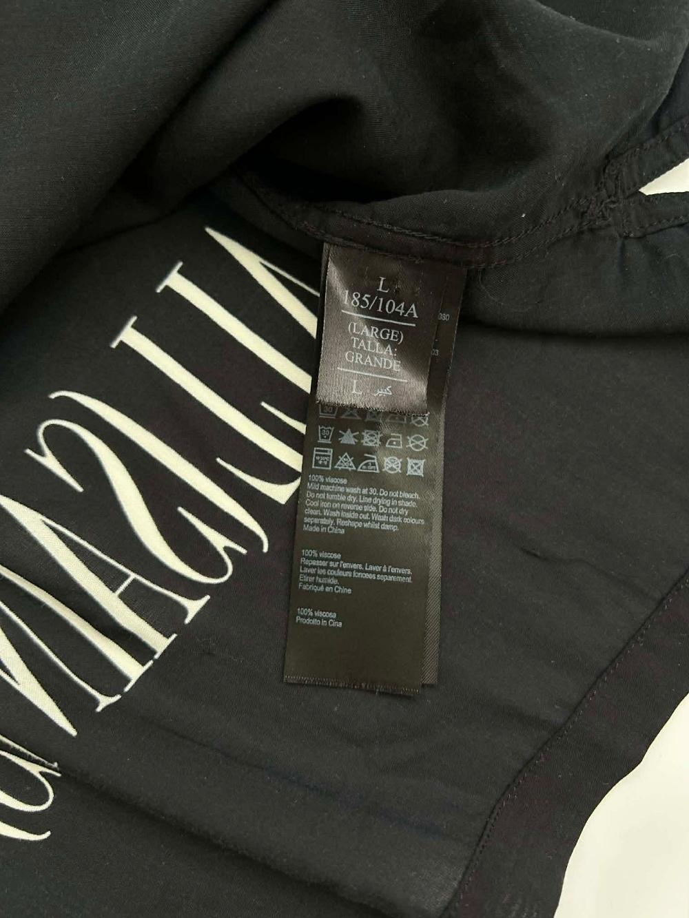 [L] AllSaints black graphic short sleeve shirt 7