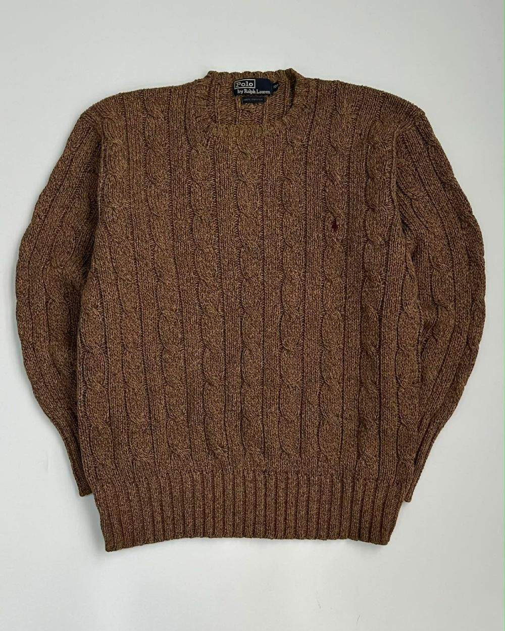 [L] Polo Ralph Lauren 90s cable knit sweater 3