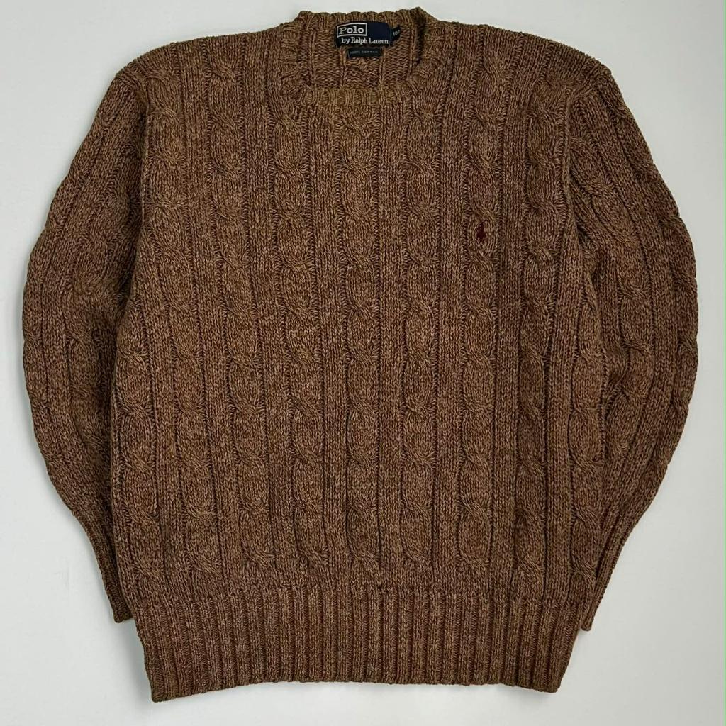 [L] Polo Ralph Lauren 90s cable knit sweater 2