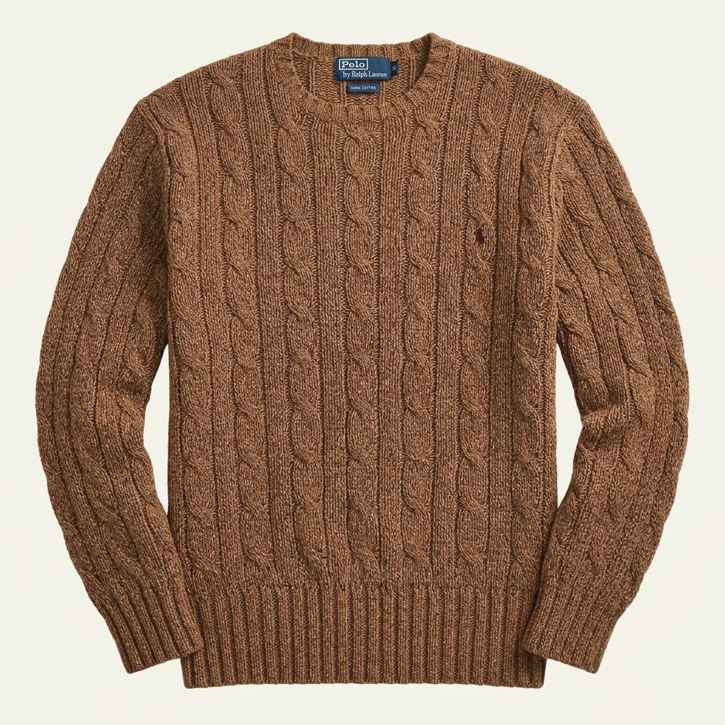 [L] Polo Ralph Lauren 90s cable knit sweater 1