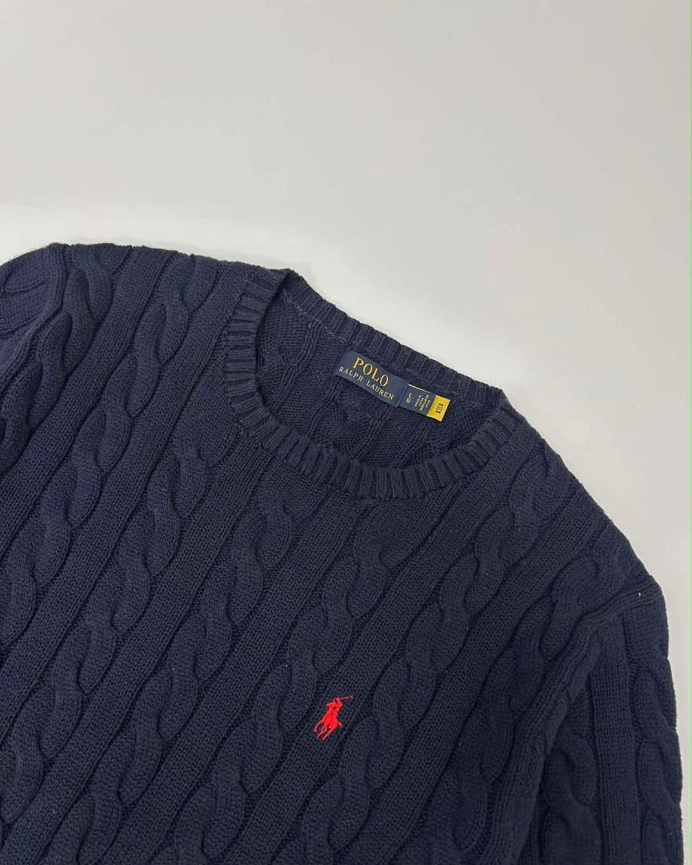 [L] Polo ralph lauren cable knit sweater 5