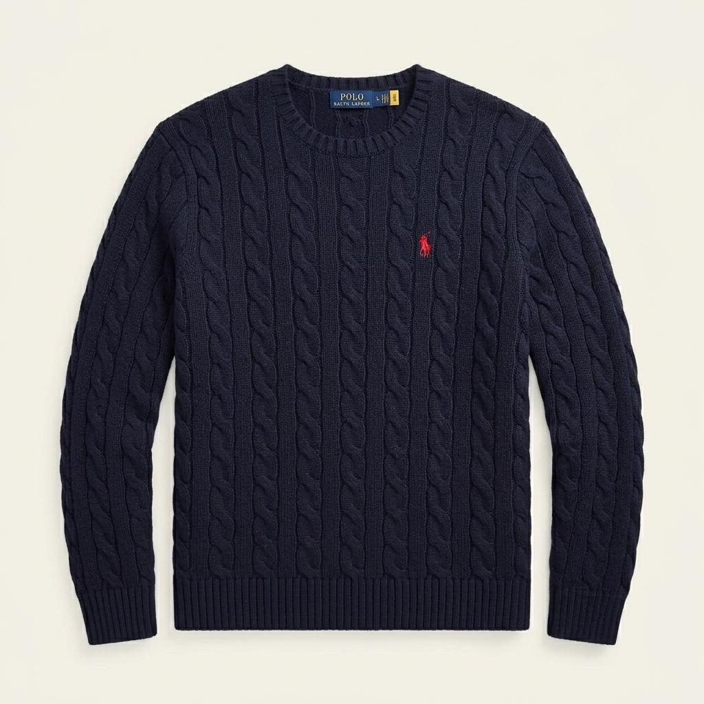 [L] Polo ralph lauren cable knit sweater 1