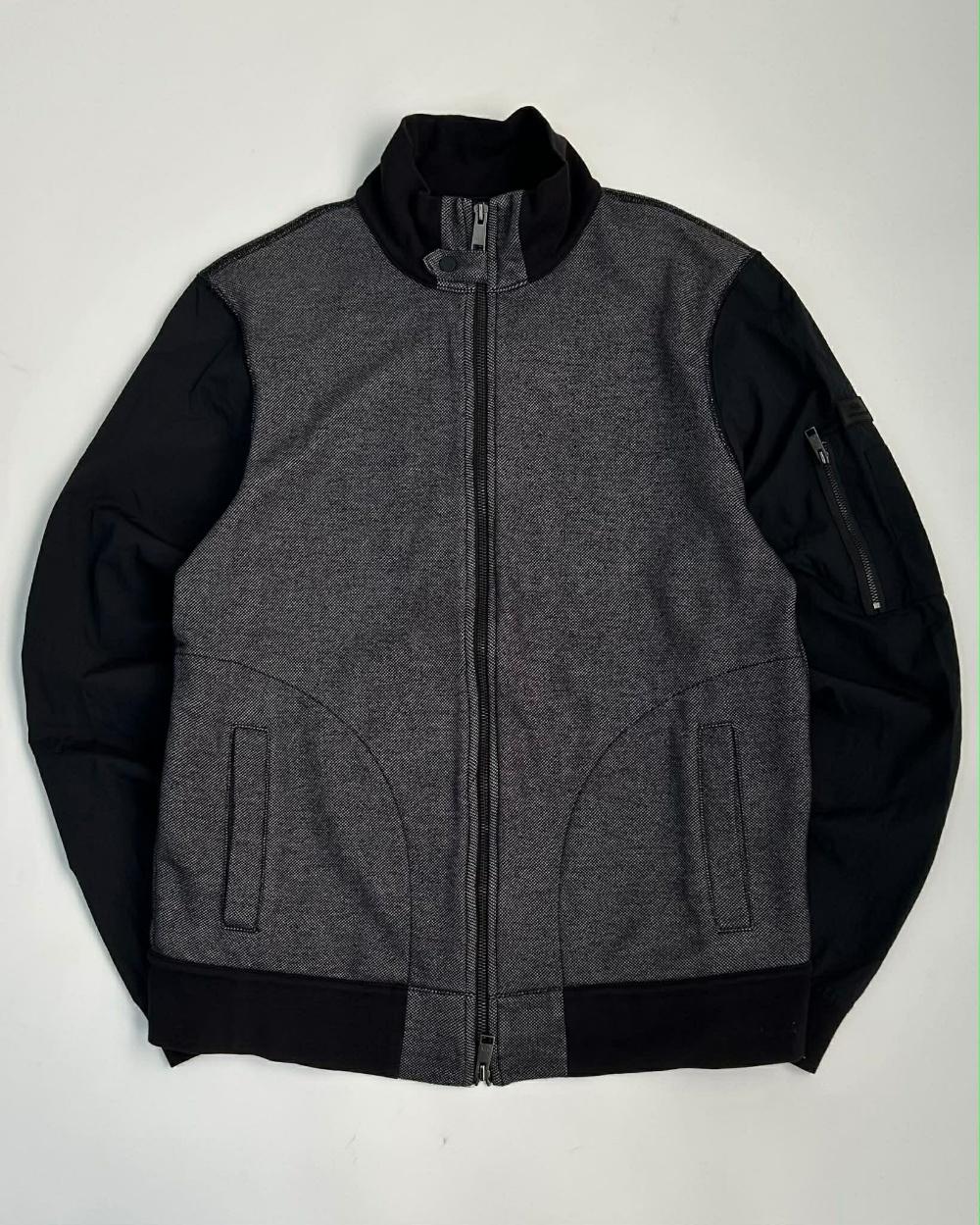 [L] Armani Exchange mixed fabric zip-up jacket 3