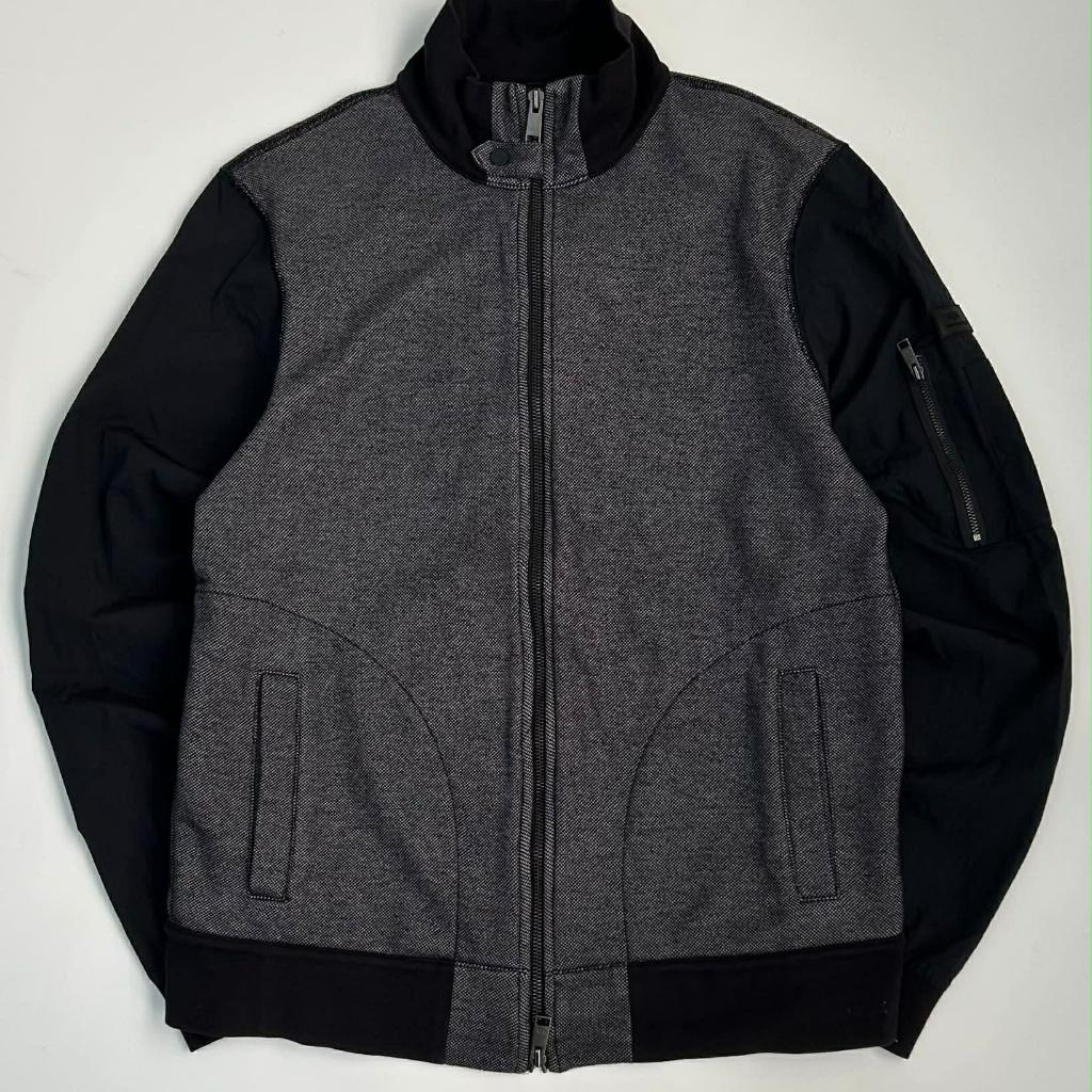[L] Armani Exchange mixed fabric zip-up jacket 2
