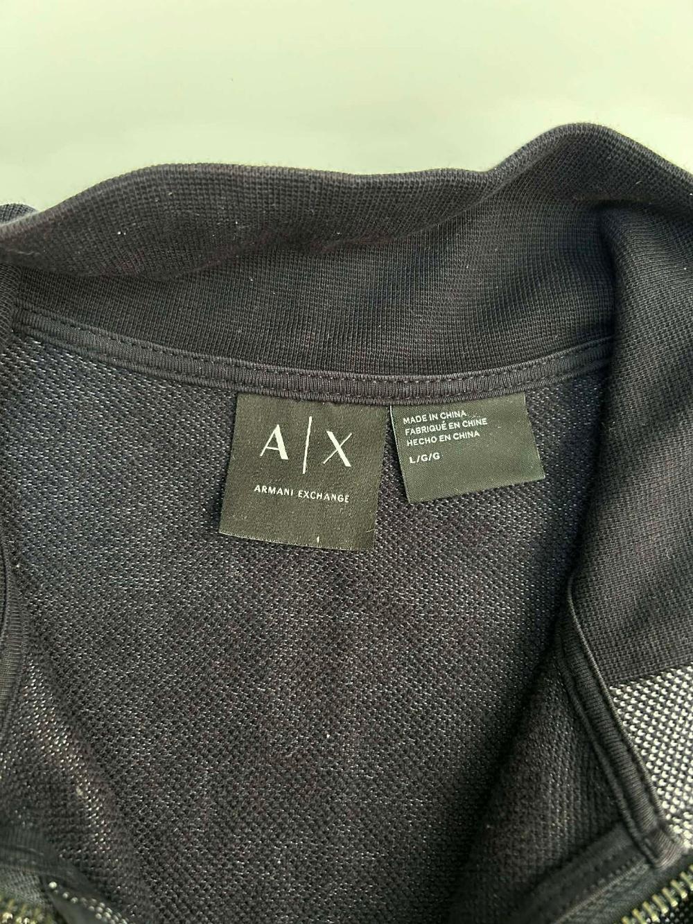 [L] Armani Exchange mixed fabric zip-up jacket 6