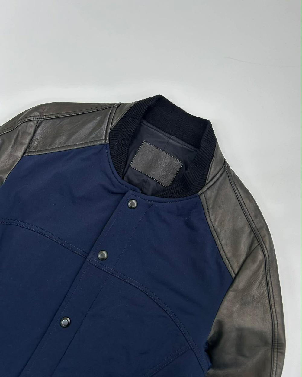 [95] Time homme leather sleeve stadium jacket 4