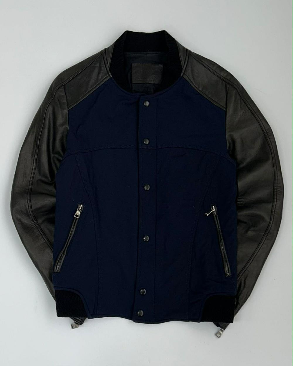 [95] Time homme leather sleeve stadium jacket 3