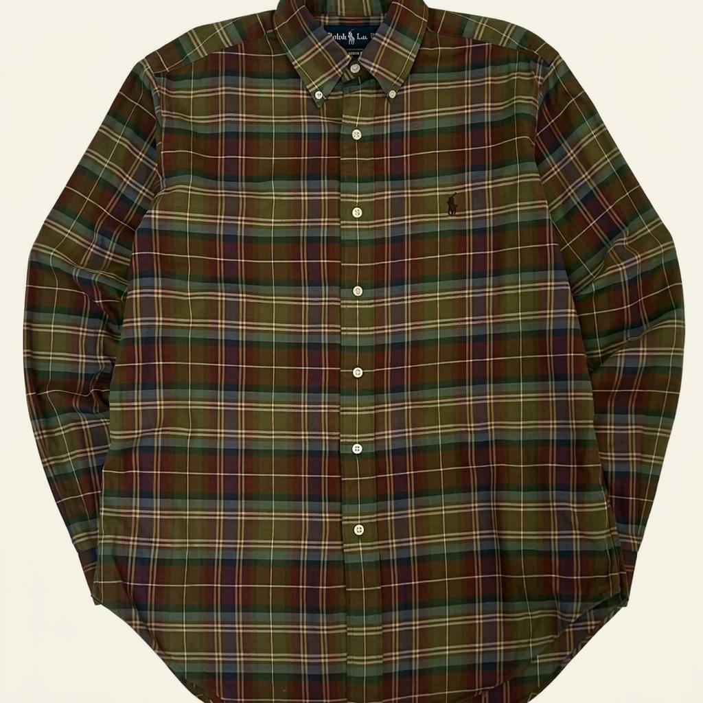 [M] Ralph Lauren classic fit plaid button-down 1