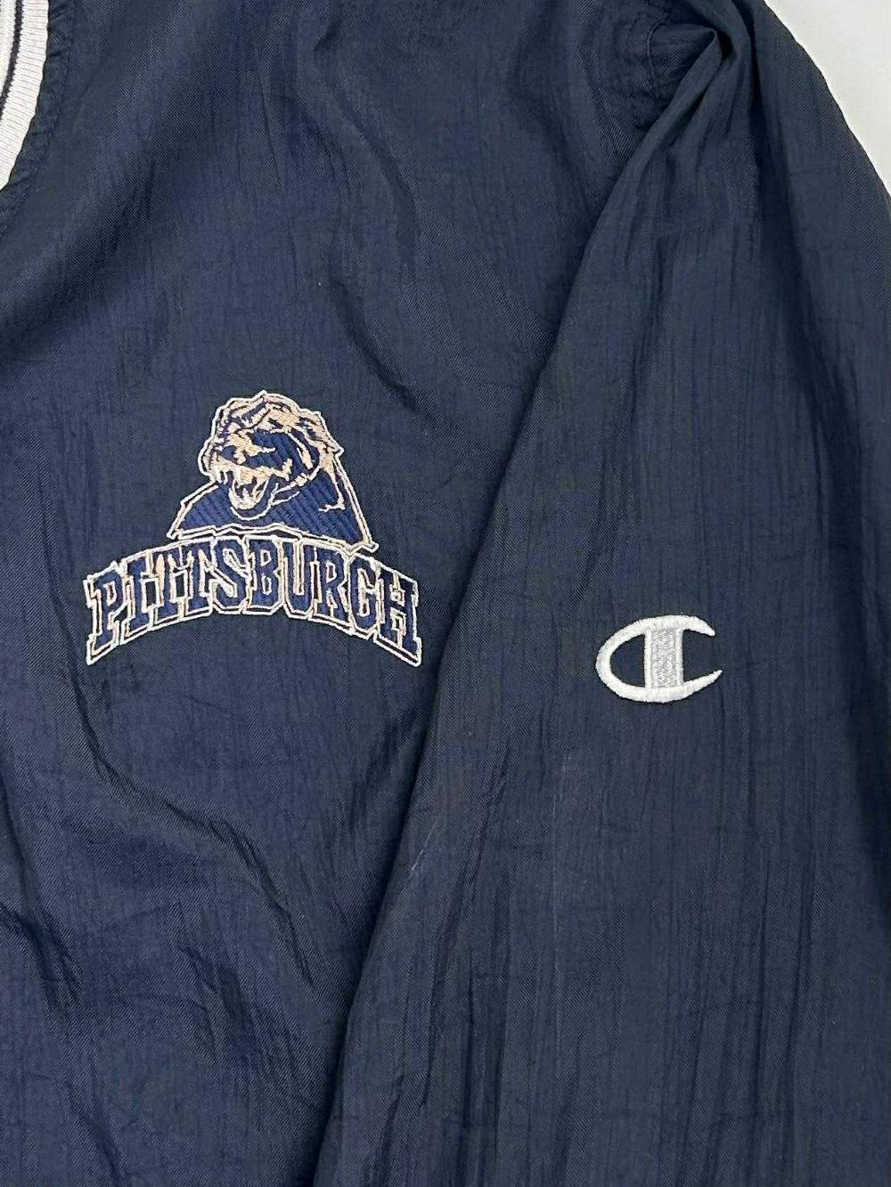 [L] Champion 90s Pittsburgh v-neck nylon pullover 8