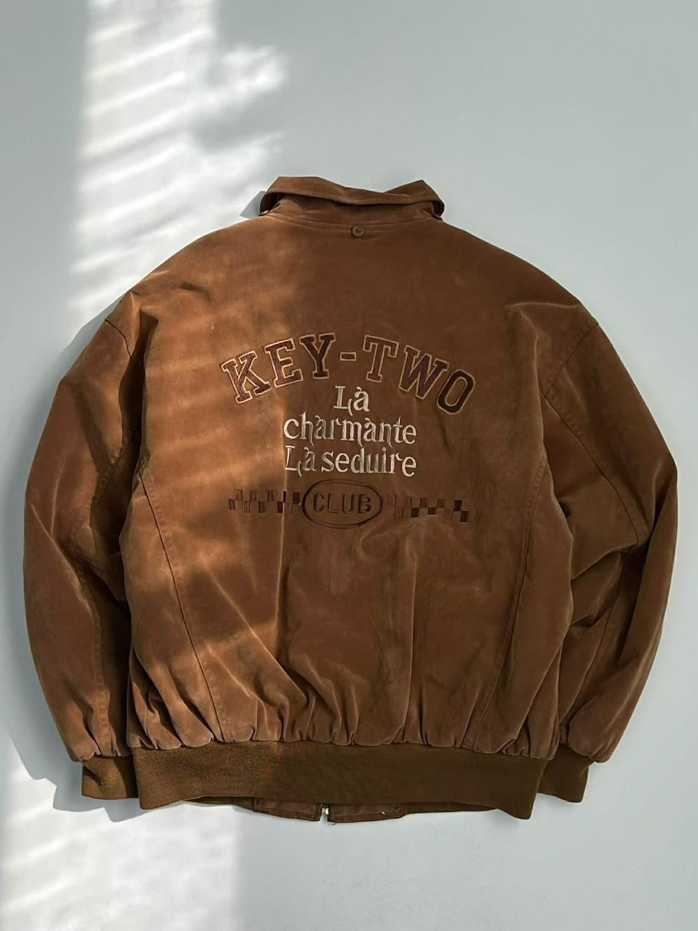 Japanese vintage cow suede bomber jacket 3