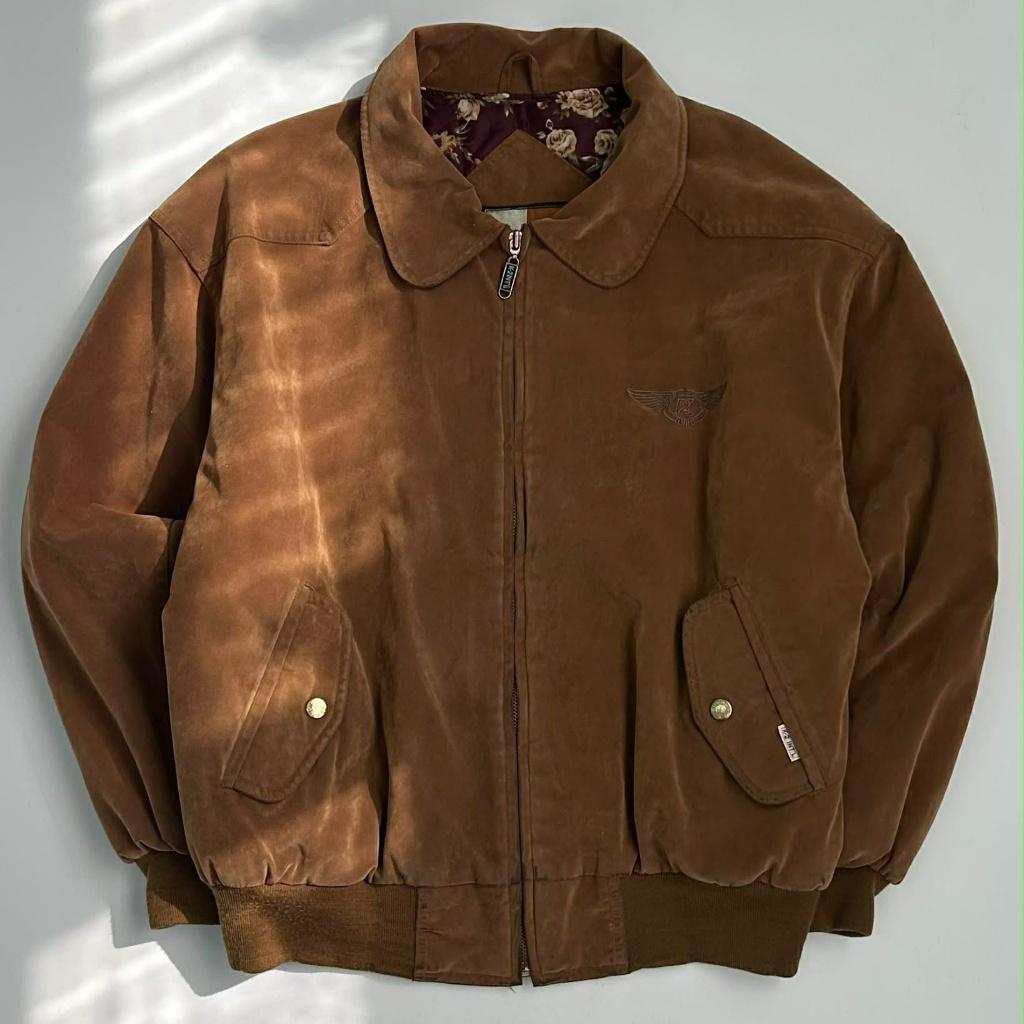 Japanese vintage cow suede bomber jacket 2