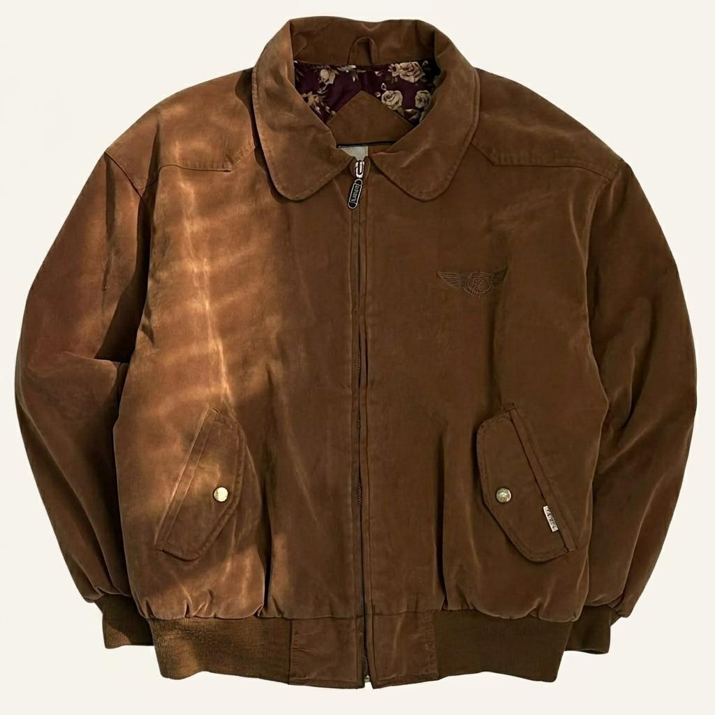 Japanese vintage cow suede bomber jacket 1