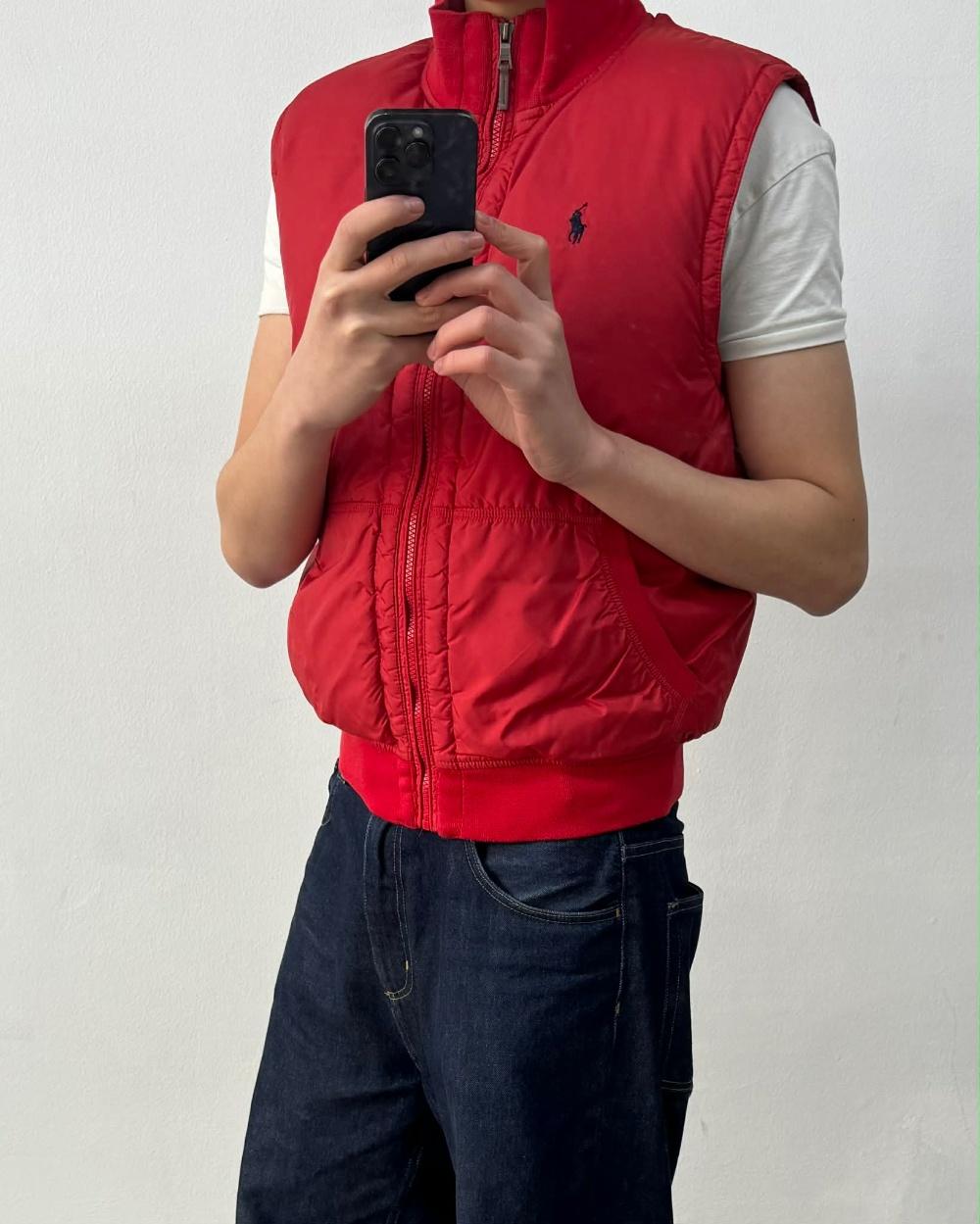 [XL] Polo Ralph Lauren red down vest 3