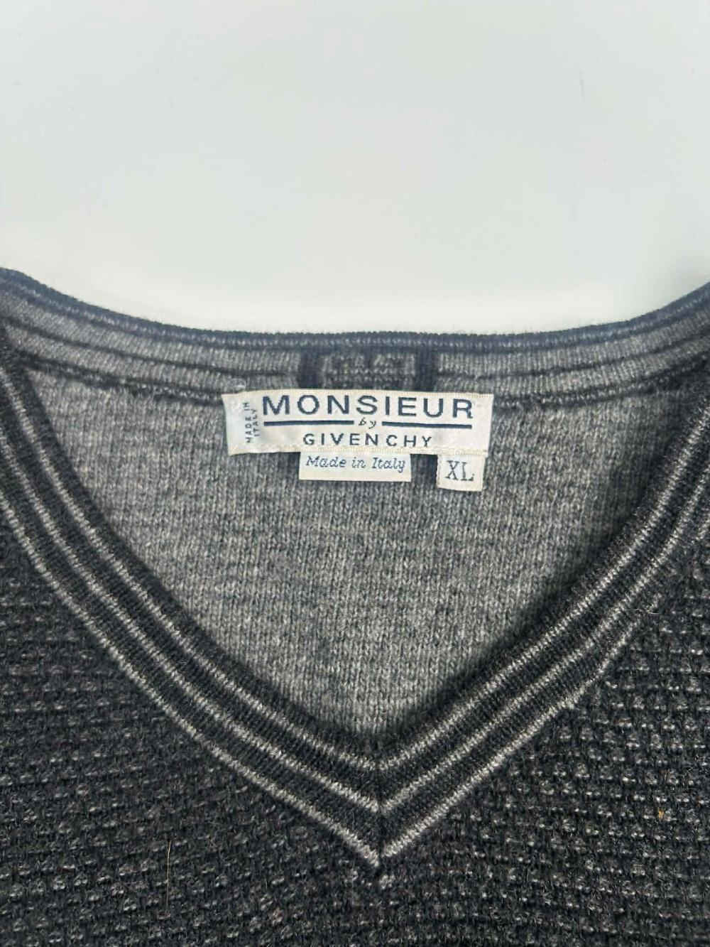 [XL] Monsieur Givenchy v-neck wool knit 5