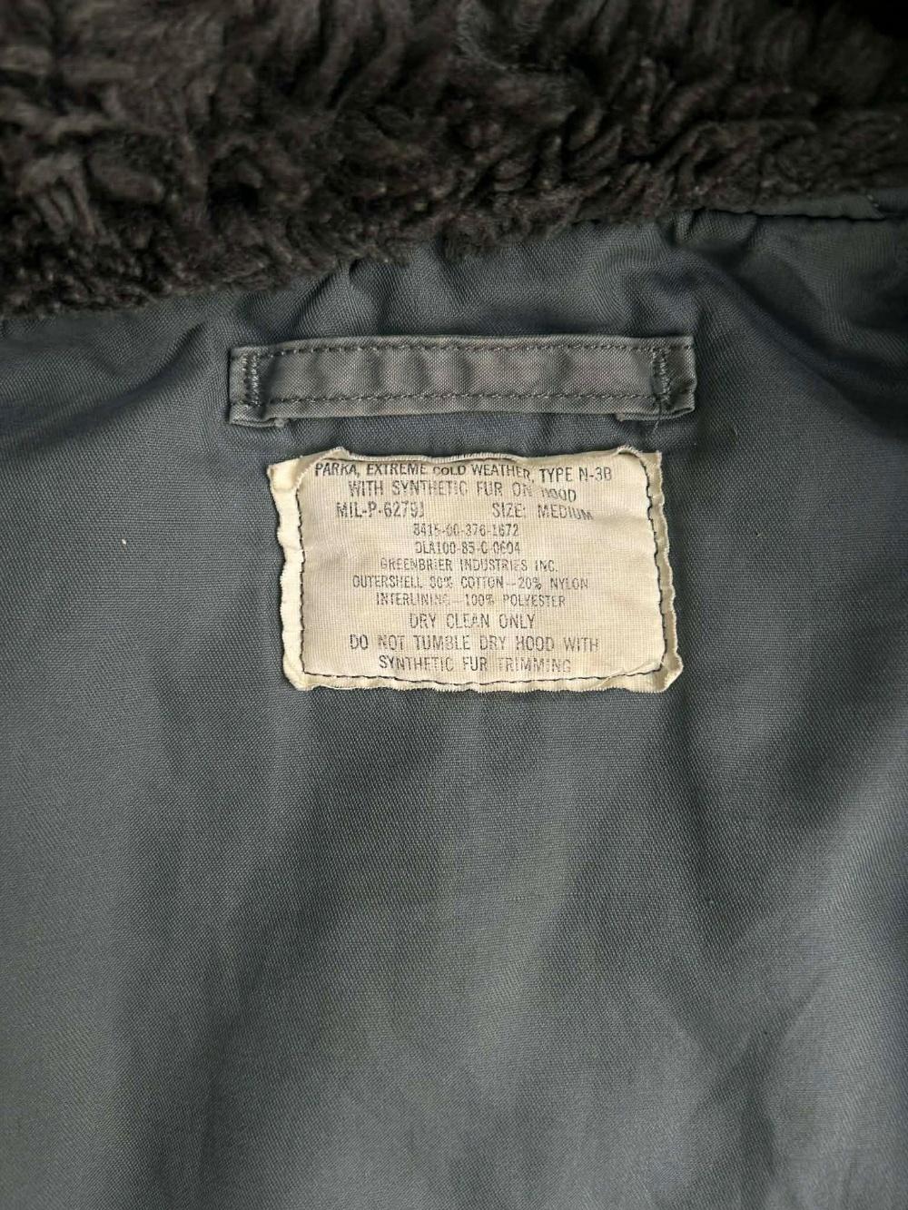 US military N-3B type parka sage green 6