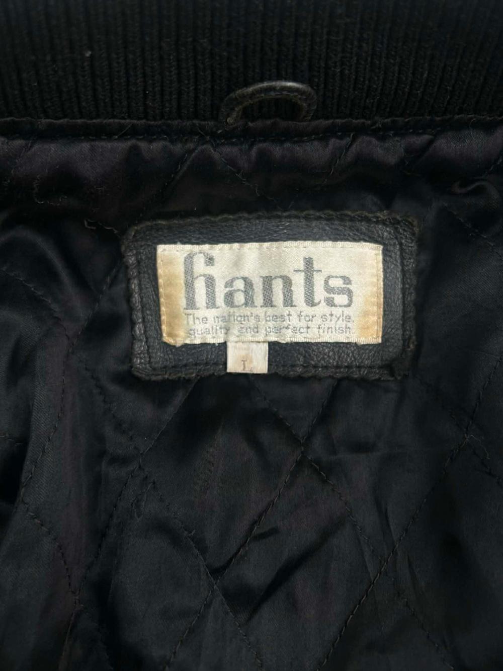 [Hants leather varsity jacket black] 5