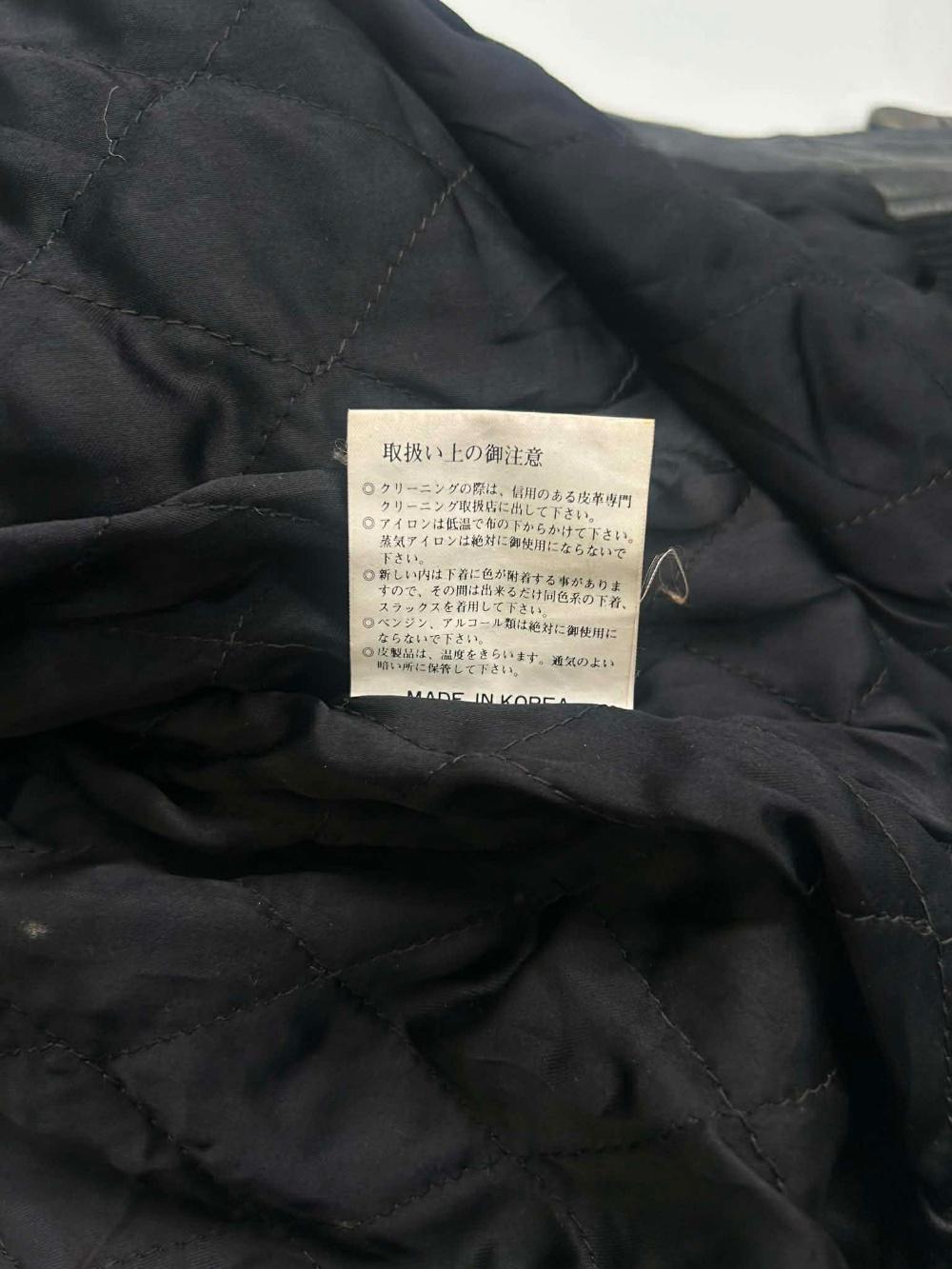 [Hants leather varsity jacket black] 7
