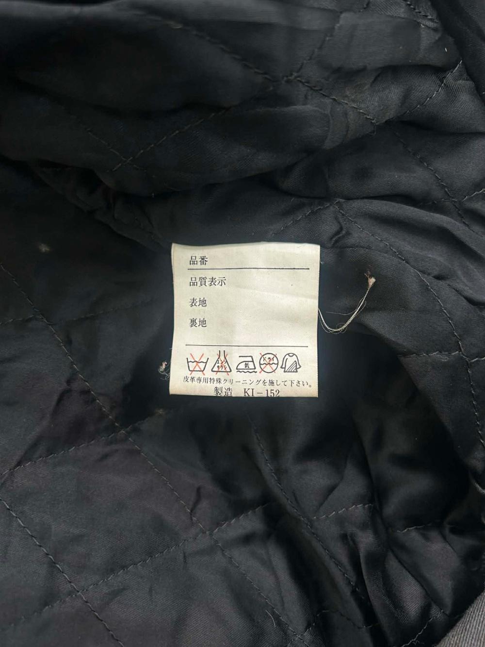 [Hants leather varsity jacket black] 6