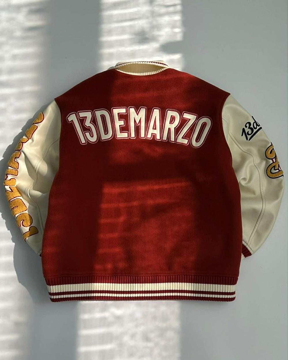 [M] 13De Marzo teddy patch varsity jacket 4