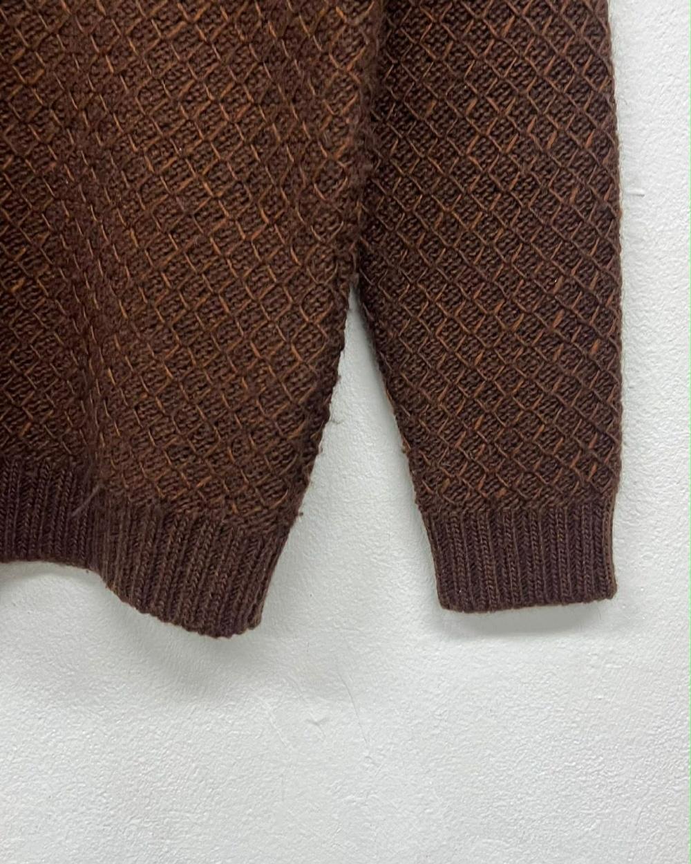 [100] Solid homme patterned wool knit 8