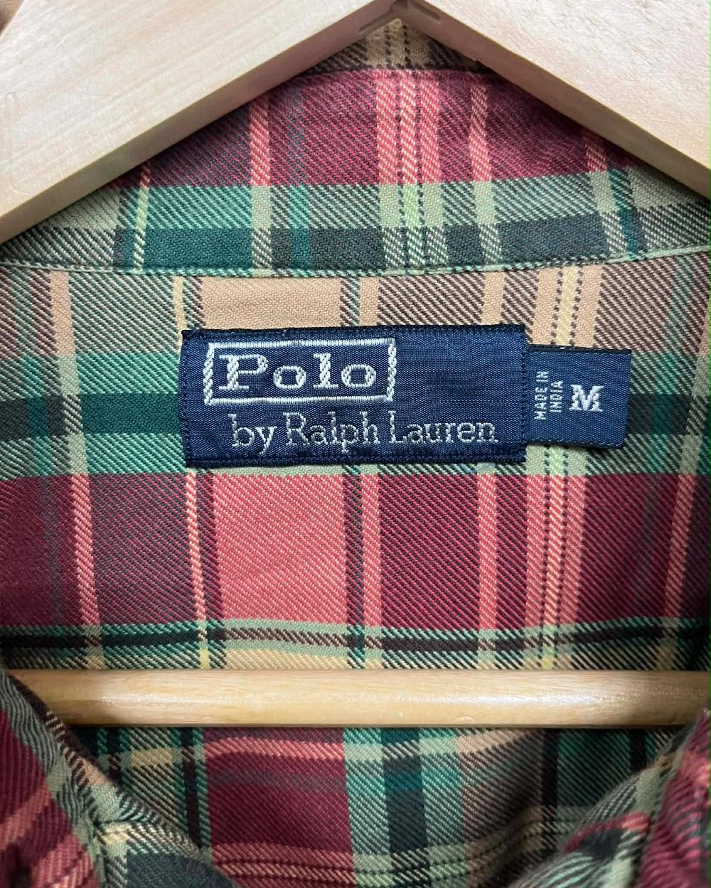[M] Polo Ralph Lauren plaid elbow patch shirt 5
