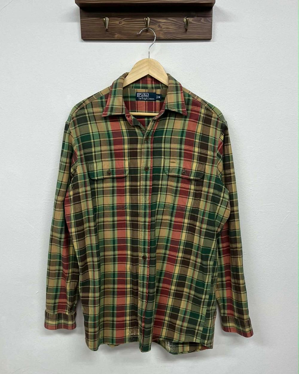 [M] Polo Ralph Lauren plaid elbow patch shirt 2