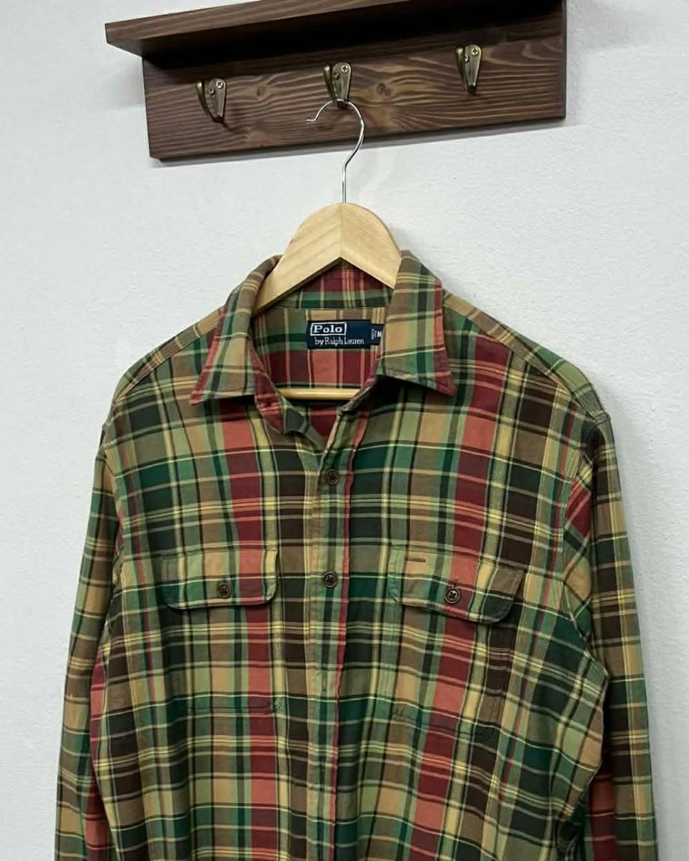 [M] Polo Ralph Lauren plaid elbow patch shirt 4