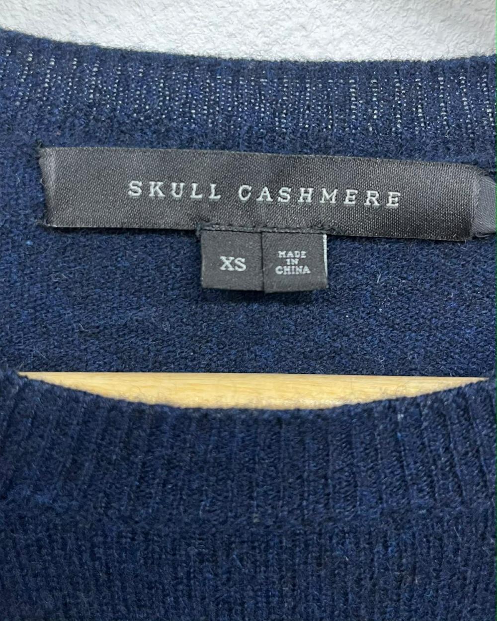 [XS] Skull cashmere skull pattern cashmere knit 7