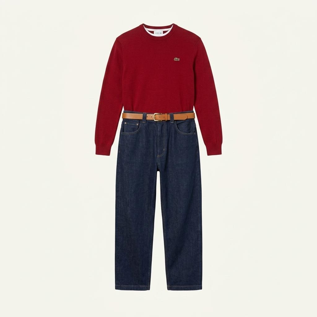[4] Lacoste cashmere crewneck knit 1
