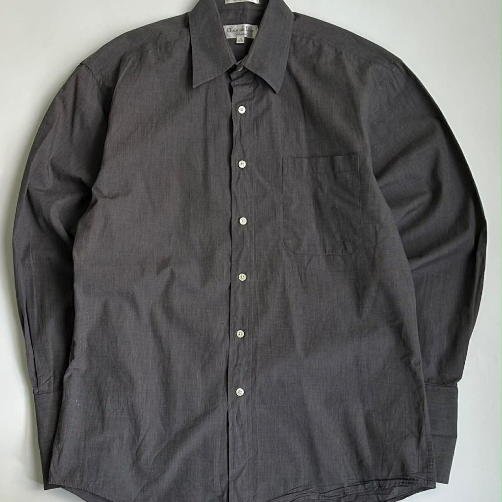 Christian Dior Chemise cotton shirt grey 2