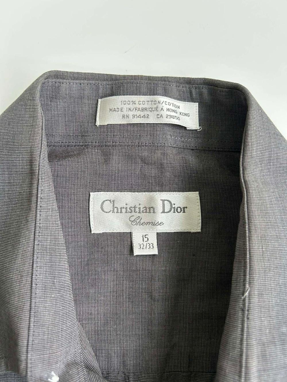 Christian Dior Chemise cotton shirt grey 6