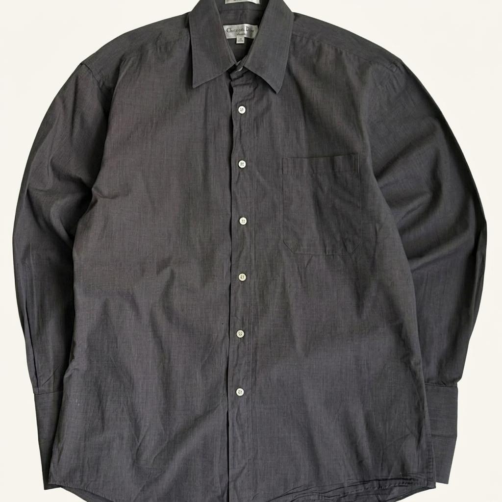 Christian Dior Chemise cotton shirt grey 1