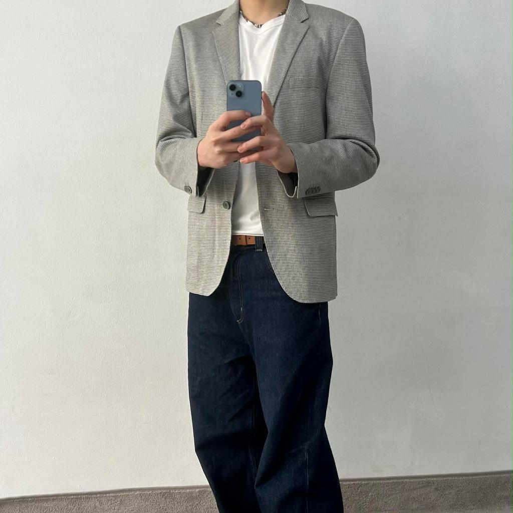 [40] BOSS Hugo Boss houndstooth single blazer 2