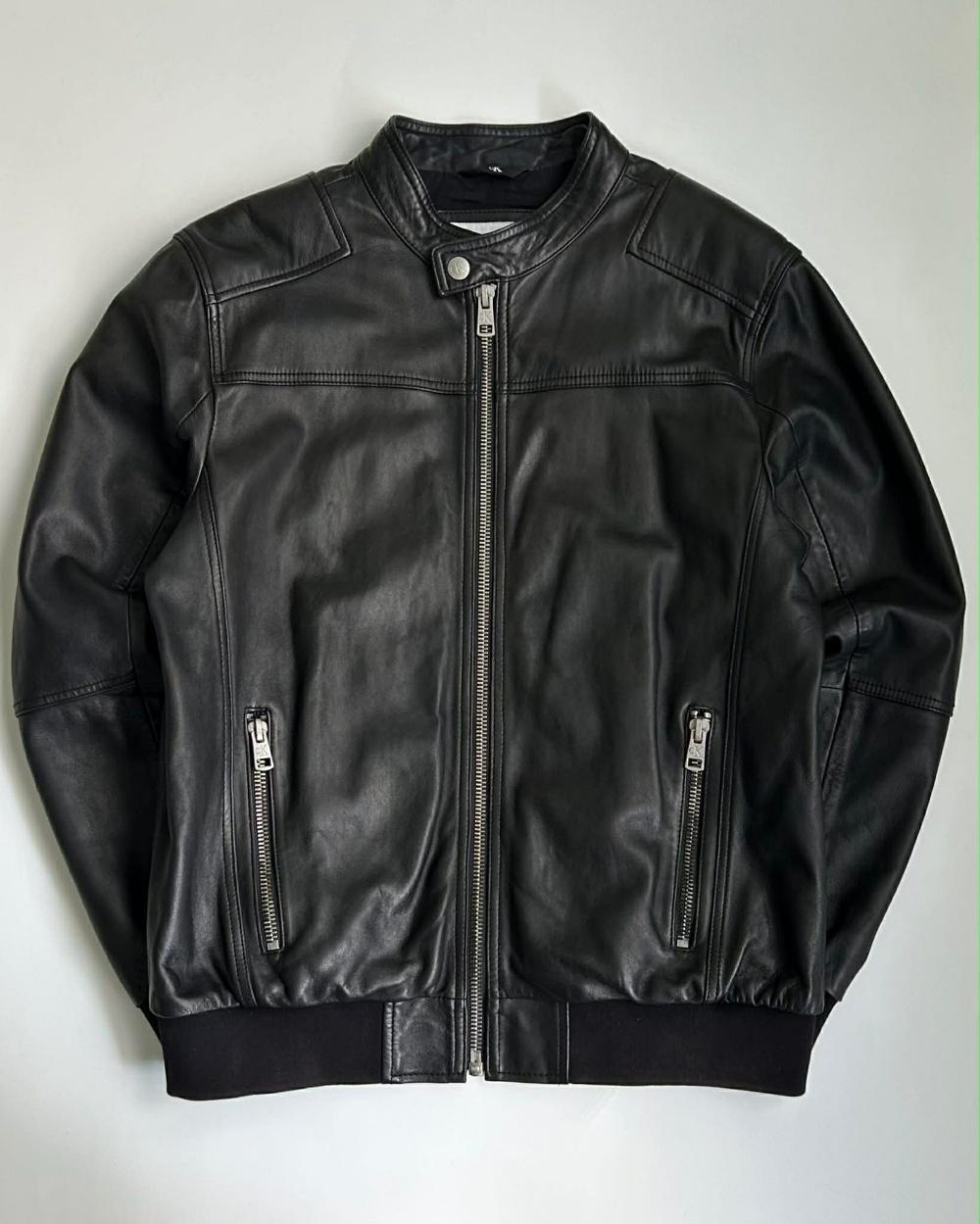 [L] Calvin Klein Jeans sheep nappa leather bomber 4