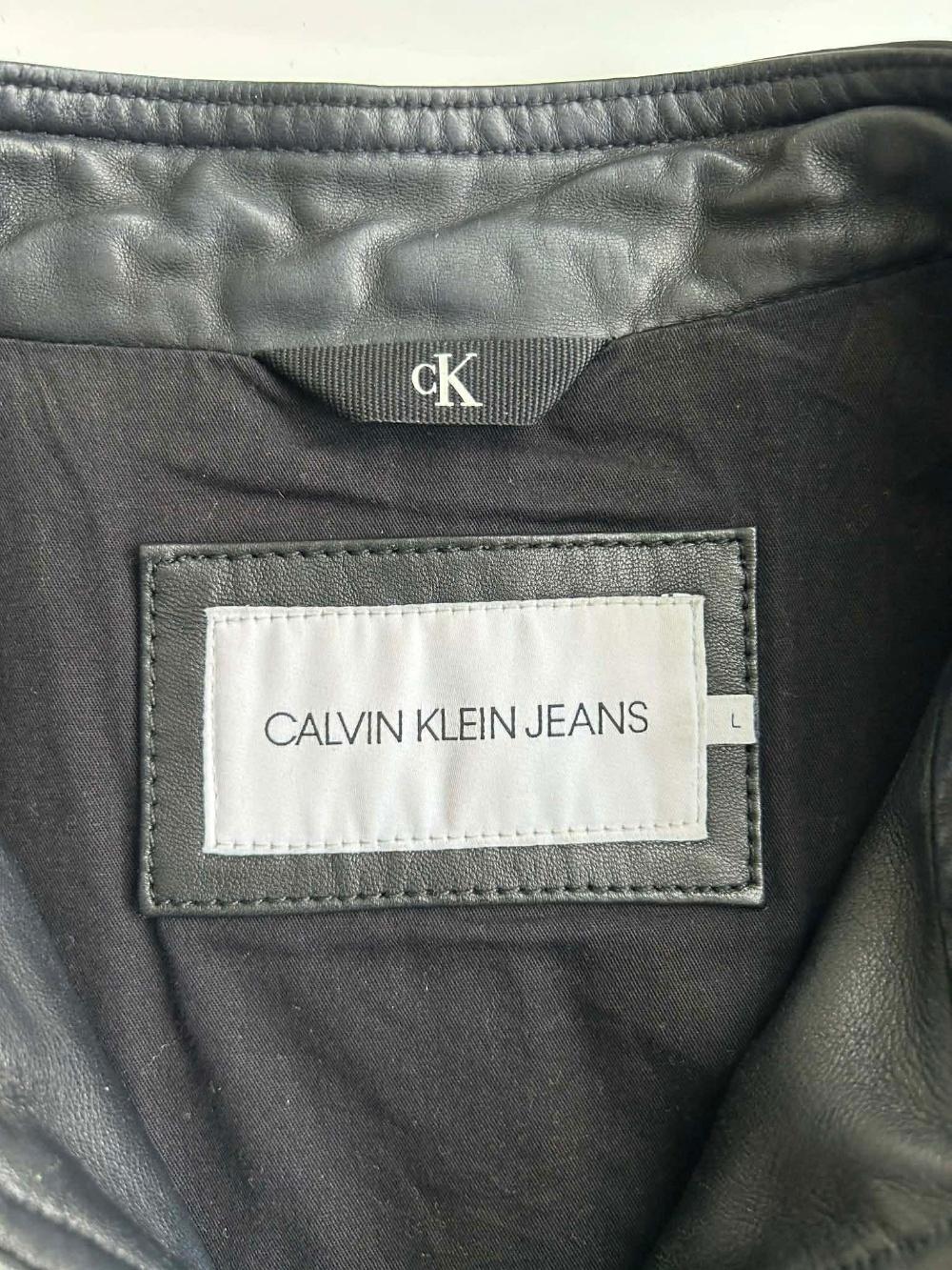 [L] Calvin Klein Jeans sheep nappa leather bomber 7