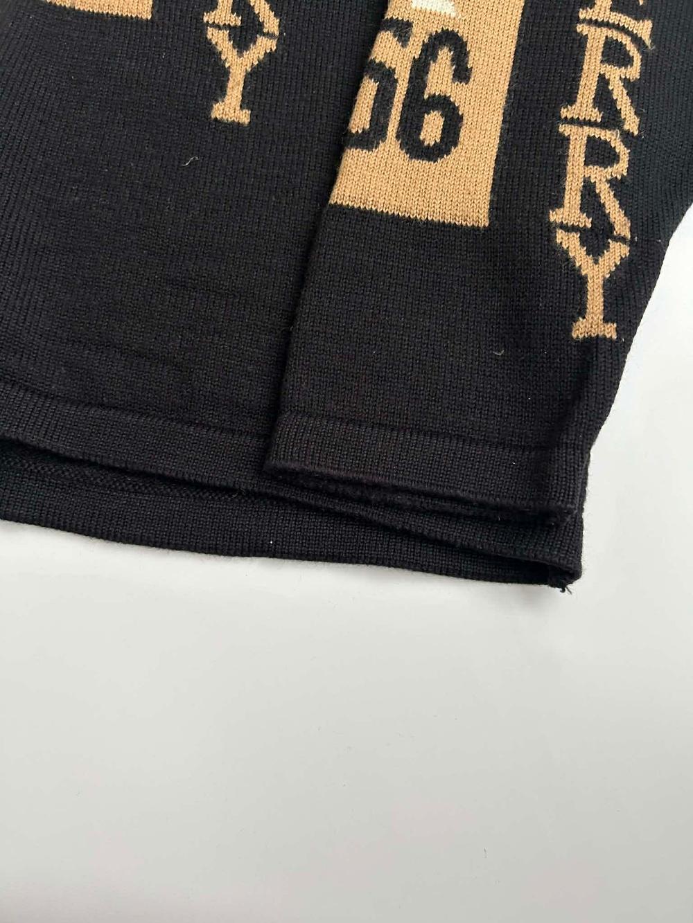 [L] Burberrys 1856 logo knit sweater (Made in 10
