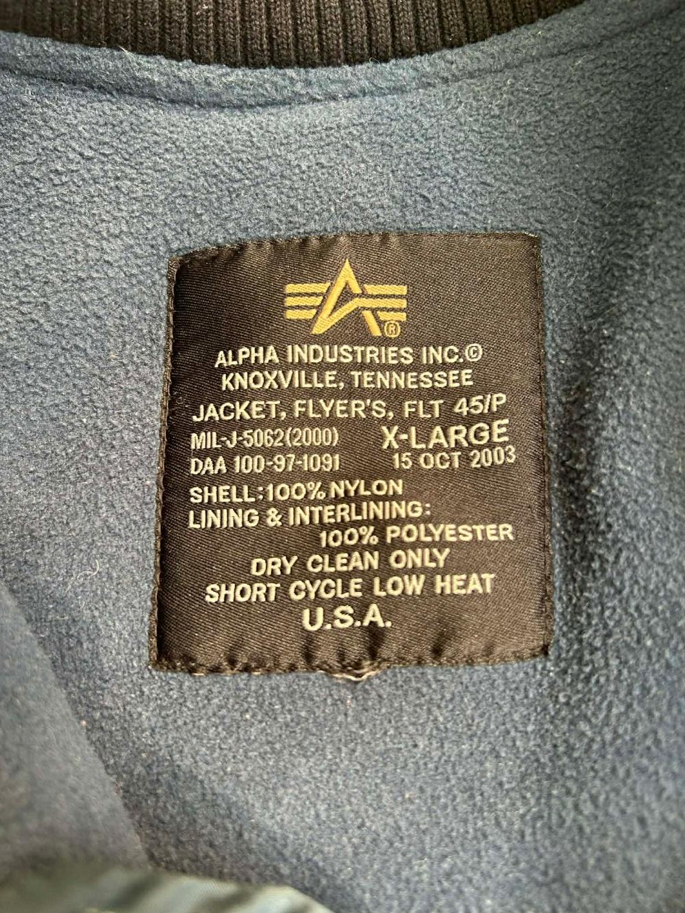 [XL] Alpha Industries CWU-45/P USA made flight 7